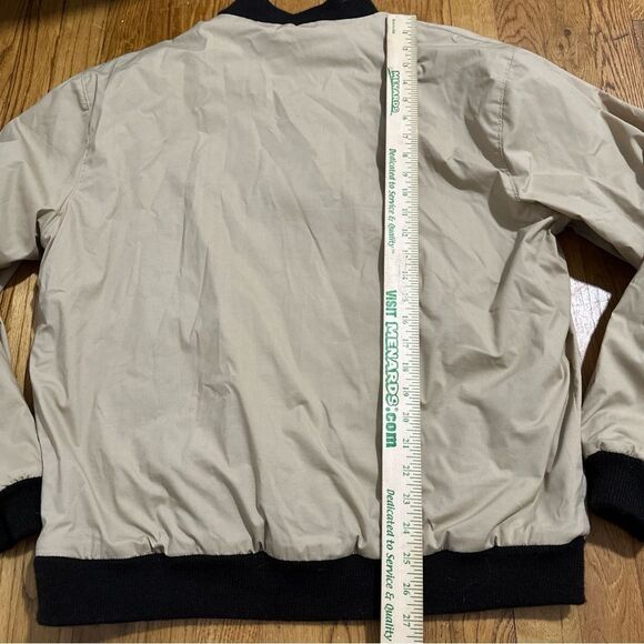 Lacoste Men's Tan bomber Jacket 1/4 zip vintage sz Large - Picture 11 of 15